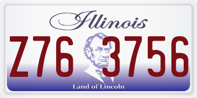 IL license plate Z763756