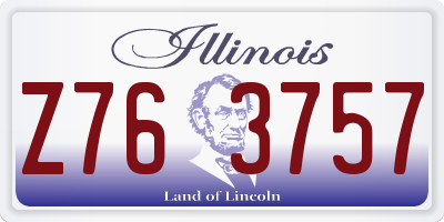 IL license plate Z763757