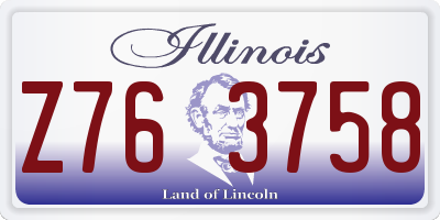 IL license plate Z763758
