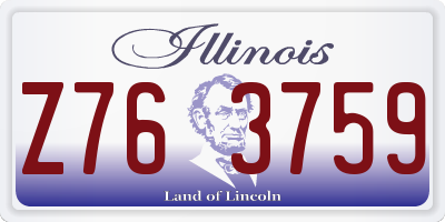 IL license plate Z763759