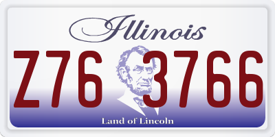 IL license plate Z763766