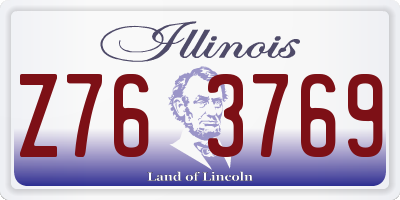 IL license plate Z763769