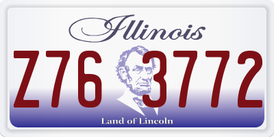 IL license plate Z763772