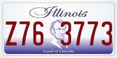 IL license plate Z763773
