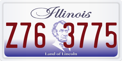 IL license plate Z763775