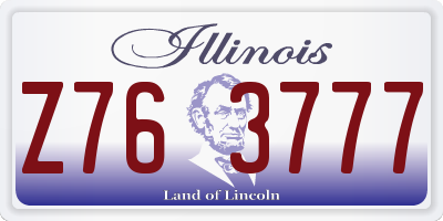 IL license plate Z763777