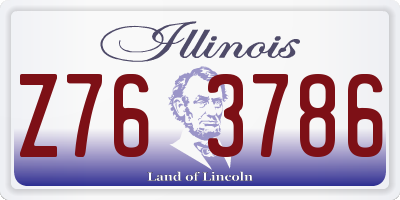 IL license plate Z763786