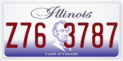 IL license plate Z763787