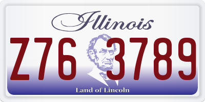 IL license plate Z763789
