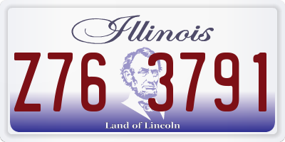 IL license plate Z763791