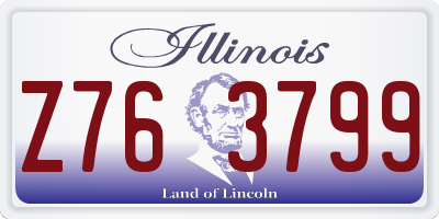 IL license plate Z763799