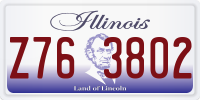 IL license plate Z763802
