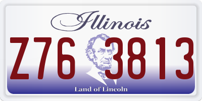 IL license plate Z763813