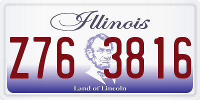 IL license plate Z763816