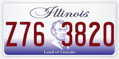 IL license plate Z763820