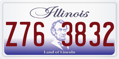 IL license plate Z763832