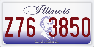 IL license plate Z763850