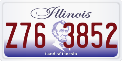 IL license plate Z763852