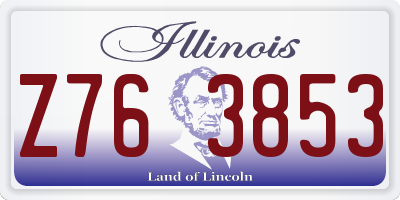 IL license plate Z763853