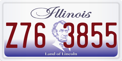 IL license plate Z763855