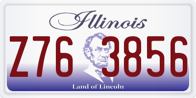 IL license plate Z763856