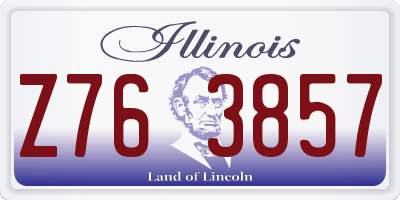 IL license plate Z763857