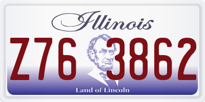 IL license plate Z763862