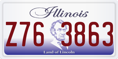 IL license plate Z763863