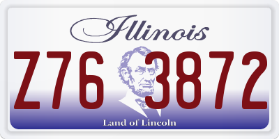 IL license plate Z763872