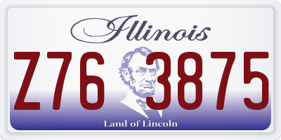 IL license plate Z763875