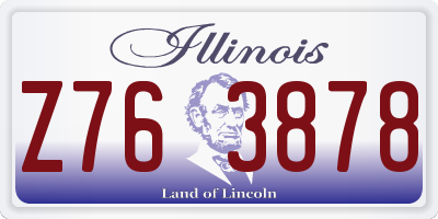 IL license plate Z763878