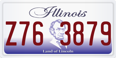 IL license plate Z763879