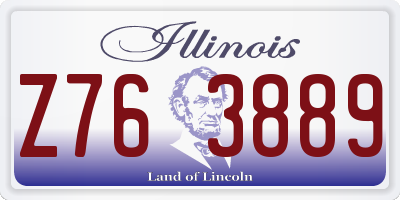 IL license plate Z763889