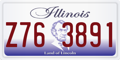 IL license plate Z763891
