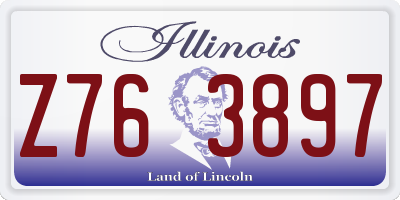 IL license plate Z763897