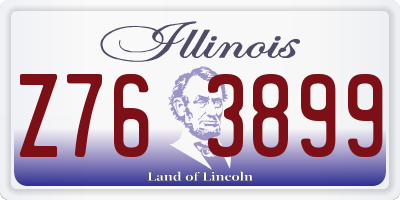 IL license plate Z763899