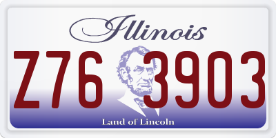 IL license plate Z763903