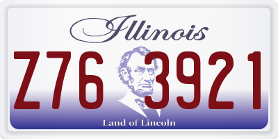 IL license plate Z763921