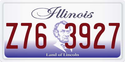 IL license plate Z763927