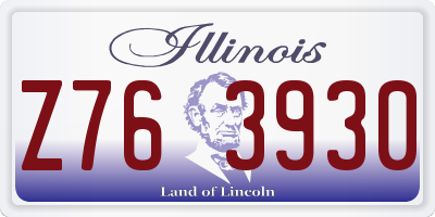 IL license plate Z763930