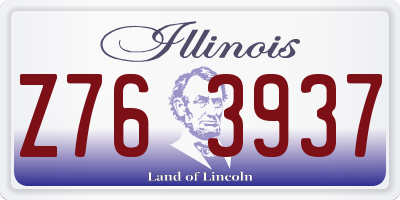 IL license plate Z763937