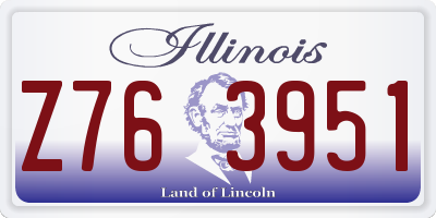 IL license plate Z763951