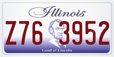 IL license plate Z763952