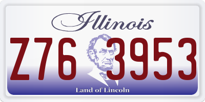 IL license plate Z763953