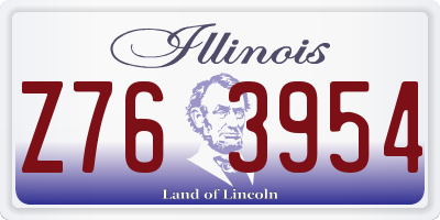 IL license plate Z763954
