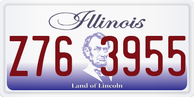 IL license plate Z763955