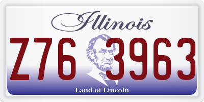 IL license plate Z763963