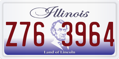 IL license plate Z763964