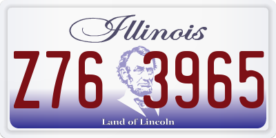 IL license plate Z763965