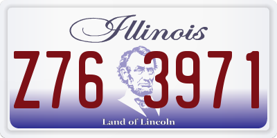 IL license plate Z763971